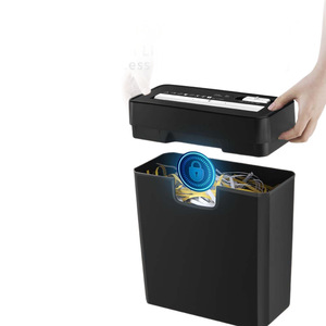 Déchiqueteuse de papier électrique domestique, mini déchiqueteuse de bureau à coupe en bande S611, capacité de 11 L, noire - Product Image 5