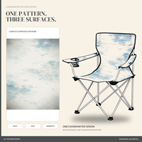 Chaise de camping en gros pour événements en plein air avec porte-gobelet latéral et logo et motif personnalisés pour la détente en bord de lac