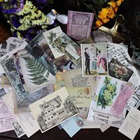 Kit de matériel vintage pour journal créatif : Pack d'effets décoratifs, fournitures pour scrapbooking, kit de collage, autocollants, matériaux de médias mixtes de designer, embellissements en papier pour journal