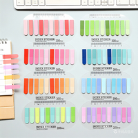 Offre Spéciale – Bloc-notes autocollants Morandi multicolores en PET semi-transparent, personnalisables, 200 feuilles, avec règles