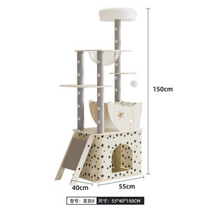2025 nuevo diseño tela nido gato raspador árbol Cactus Torre gato árbol con bola impermeable gato árbol <span class=keywords><strong>casa</strong></span> moderna - Product Image 4