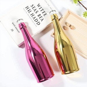 Luxury 200 ml 300 ml 500 ml 750 ml 1000 ml Gold Electroplated <strong>Champagne</strong> Glass <strong>Bottle</strong> Custom Wine Spirits Liquor Packaging - Product Image 2