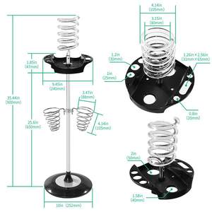 Soporte para Secador de Pelo de Peluquería, Estante de Almacenamiento para Salón de Belleza, Soporte <span class=keywords><strong>Vertical</strong></span> de Acero Inoxidable para Secador de Pelo con Ducto de Aire - Product Image 2