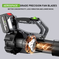 Souffleur portatif sans balais 21V haute puissance, pales de ventilateur haute précision, débit d'air élevé, batterie lithium rechargeable de qualité professionnelle