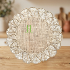 Handmade Rattan Bohemian Style Eco-Friendly Non-Toxic Placemat Custom Sizes Variety Colors Wedding <b>Christmas</b> Home Decor OEM - Product Image 1