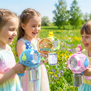 パーティーグッズ バブルガン 卸売 クルミ 動物石鹸おもちゃ 子供用 電動バブルガン ライト付き 自動 ウェディングトイ - Product Image 6