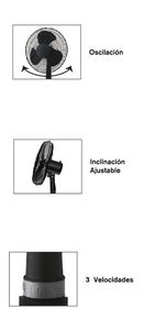 Head Oscillating 3 Velocity <b>Rotate</b> <b>Fan</b> Pp 12 Inch Table <b>Fan</b> for Home and Office - Product Image 3