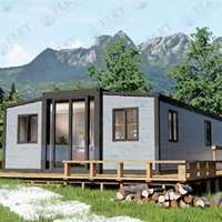 Maison conteneur extensible étanche FLKT à prix abordable, garantie 2 ans, usine source, maison préfabriquée modulaire pour les secours en cas de catastrophe