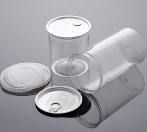 Lata de plástico PET transparente, tarro hermético de especias de 10oz y 16oz <span class=keywords><strong>para</strong></span> almacenamiento de alimentos, <span class=keywords><strong>para</strong></span> ensalada, azúcar, aperitivos, Dulces, galletas, almacenamiento de Chocolate - Product Image 2