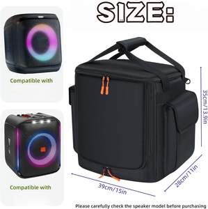 Sac pour enceinte portable compatible avec <span class=keywords><strong>Partybox</strong></span> Encore Essential <span class=keywords><strong>2</strong></span>/Essential, étui de transport rembourré, sac de voyage - Product Image 5