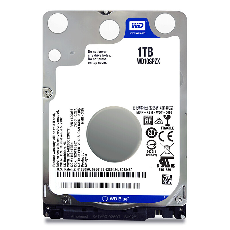 W10SPZX Originele Nieuwe 2.5 Inch Blue Sata Hdd 1Tb 5400 Rpm 6Gb CA500 Mobiele Harde Schijf voor Laptop Pc Computer