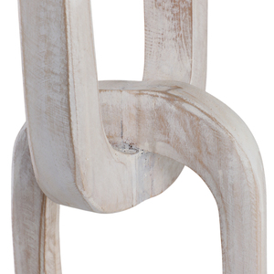 Scultura a catena in teak, opera d'arte in legno con elementi collegati su supporto per decorazioni per la casa - Product Image 6