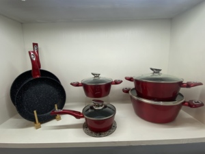 Ceramic Aluminium Frying <b>Pan</b> Non-stick Deep Cookware Sets Fashion Healthy with Bakelite Handle Casserole Non-stick - Product Image 6