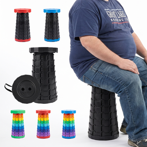<span class=keywords><strong>Sgabello</strong></span> <span class=keywords><strong>da</strong></span> <span class=keywords><strong>Campeggio</strong></span> Pieghevole Telescopico Portatile Leggero e Robusto con Capacità Massima di 200 KG per Pesca, Escursionismo e Barbecue all'Aperto - Product Image 1