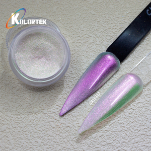 ผงโครเมี่ยม KOLORTEK ผงสีเอฟเฟกต์ออโรร่า ผงมุกประกายวิบวับ ผงจุ่มสีรุ้ง ชุดทำเล็บ ชุดตกแต่งเล็บ - Product Image 3