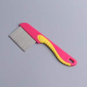 Acero inoxidable largo corto mascota perros gatos diente fino pelo Fea piojos pulgas peine cepillo eliminar piojos garrapatas quitamanchas para gato perro - Product Image 4