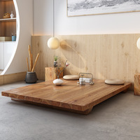 Lit Plateforme Bas en Bois Taille King Multifonctionnel Style Japonais Tatami en Pin Massif Moderne Lit Nordique Accepté