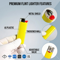 Briquet jetable classique Flint pour magasin de proximité – Utilisation pour cigarettes, en plastique, avec boîte de présentation sur comptoir, approvisionnement en vrac