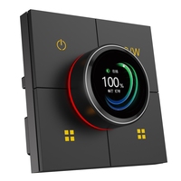 Interrupteur mural intelligent Tuya Zigbee 220v avec bouton PC, variateur Tuya, scène, température, application Smart Life, télécommande, interrupteurs muraux X3