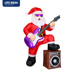 Santa Claus Inflable Luminoso de Poliéster Estilo Motorizado de 7.8 pies con LED Integrado para Decoración Navideña de Jardín, Patio y Fiestas al Aire Libre - Product Image 2