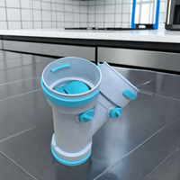 Raccord en T oblique pour tuyau PE 110-110-110, connecteur 3 voies pour conduit de ventilation, raccord de tuyauterie CVC pour système de ventilation