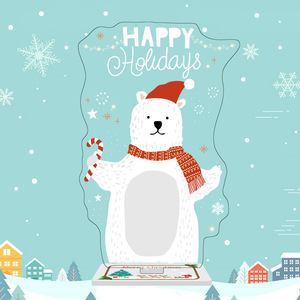Adorno Navideño Personalizado con Grabado a Color, Ecológico, con Forma de Árbol Familiar, de Plástico, Estilo Anime, con Base Acrílica - Product Image 5