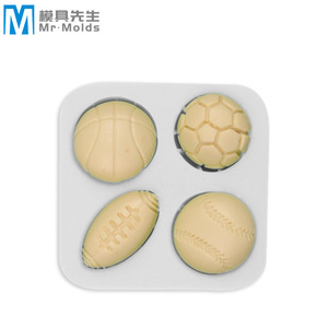 Moule en silicone pour <span class=keywords><strong>pâtisserie</strong></span>, décoration de gâteaux au chocolat, fondant, outils de cuisson, football, basketball, volleyball, biscuits - Product Image 1