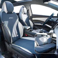Housses de Siège de Voiture Yuan Plus Accessoire Ensemble Complet Luxe Tissus de Siège Automobile Protecteur de Siège de Voiture Coussin Décoration pour Byd Atto 3