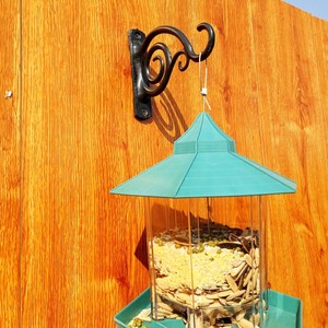 Decorative <strong>Garden</strong> Hanging Plant <strong>Hook</strong> up Blend Heavy Duty Outdoors Exceptionally Solid Wrought Iron Basket Premium Quality - Product Image 5