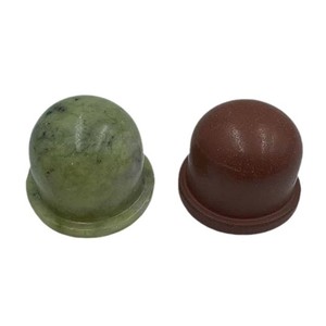 Rouleau de massage Bianstone vert et marron pour le ventre – Pierre de thérapie pour la santé - Product Image 1