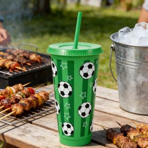 Eco Friendly <b>Reusable</b> PP Soccer Party <b>Cup</b> 24oz Football Fan Water <b>Cup</b> for Sports Events and Parties - Product Image 5