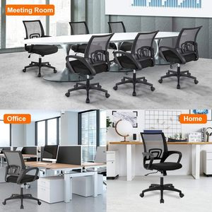 Fauteuil de Bureau Rotatif Confortable de Meilleure Qualité avec Hauteur Réglable, Roulettes, Support Lombaire en Grille et Bureau Pivotant - Product Image 6