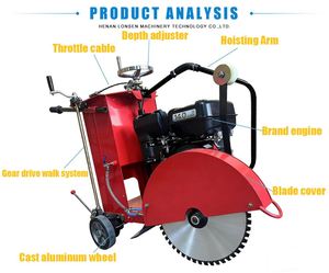 Gear Drive Type Semi Auto <b>Walk</b> Road Cutter Asphalt Road Cutting <b>Machine</b> - Product Image 2