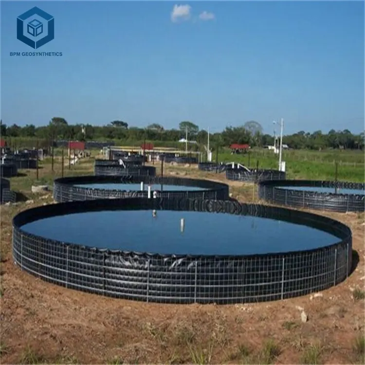 0.75 Mm HDPE Yard Pond Liner 1Mm Polypropylene Tank Liner 0.5Mm Nuôi Trồng Thủy Sản Màng Địa Kỹ Thuật Chống Thấm Cho Ao Cá Tôm