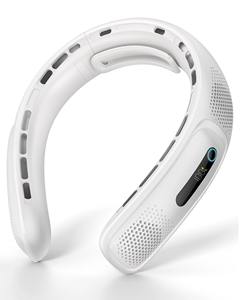 Nuevo Ventilador de Cuello Portátil, 4 Ventiladores de Cuello sin Aspas Turbo, 4000mAh, Recargable por USB, 360° Ventilador de Refrigeración de 3 Velocidades con Pantalla LED - Product Image 1