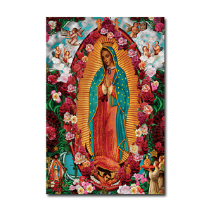 Venta al por Mayor <span class=keywords><strong>de</strong></span> Arte Mural <span class=keywords><strong>de</strong></span> Nuestra Señora <span class=keywords><strong>de</strong></span> <span class=keywords><strong>Guadalupe</strong></span> con Rosas, Lienzo Impreso con la <span class=keywords><strong>Virgen</strong></span> María, Arte Religioso Cristiano para Decoración del Hogar - Product Image 6