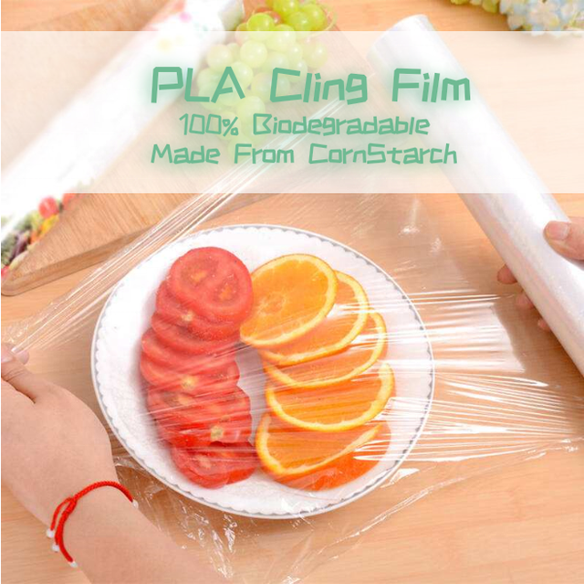 100% Biodegradable Compostable PLA Stretch Film Cling Film Translucent