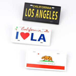 Aimants de réfrigérateur et plaques d'immatriculation de voiture en métal personnalisés en gros, souvenirs touristiques de la ville de Los Angeles - Product Image 2
