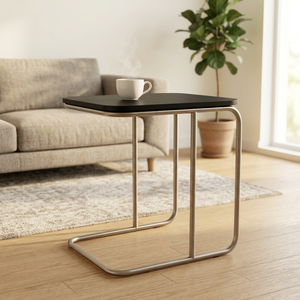 โต๊ะกาแฟโครงโลหะอุตสาหกรรมสมัยใหม่พร้อมท็อปไม้ MDF - Product Image 5