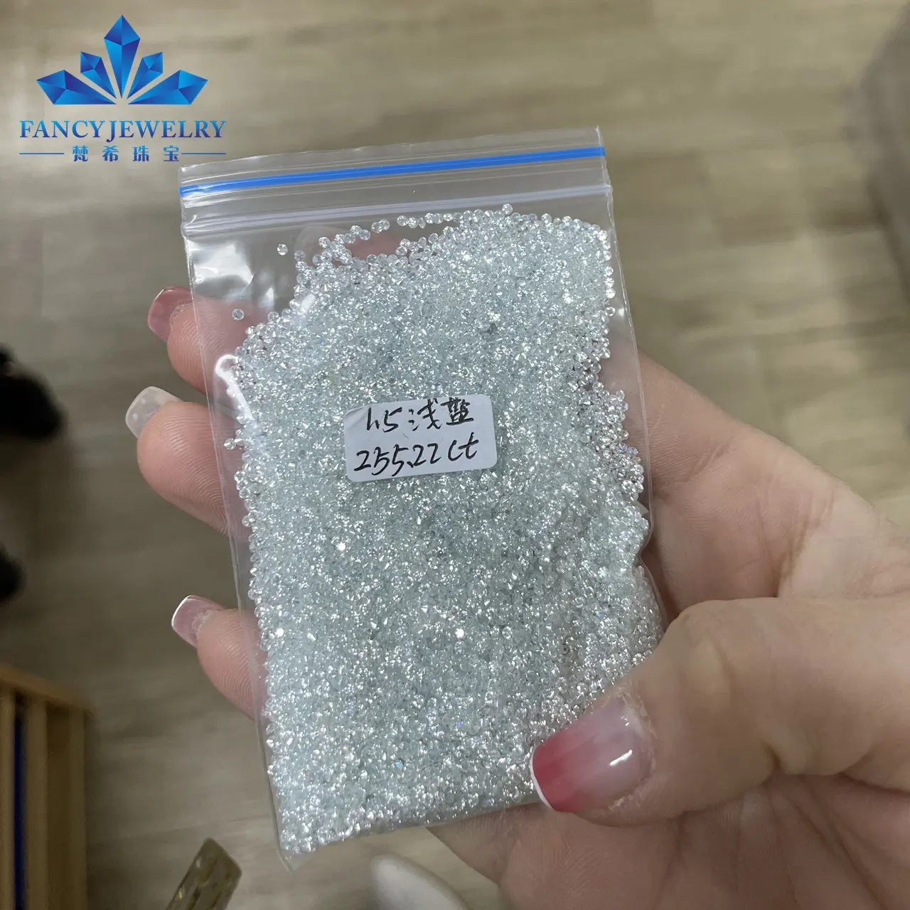 Wuzhou 도매 실험실 성장 GH 컬러 VS 다이아몬드 라운드 컷 근접 느슨한 화이트 moissanite 힙합 테니스 체인 쥬얼리