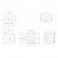 Vente en gros d'usine : Capuchons de touches en silicone pour boutons d'alimentation carrés, protections de touches en silicone étanches