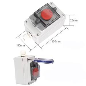 Caja de Control de parada de emergencia para exteriores, interruptor de botón, cinta de Cassette, escudo de protección, caja de Control de botón de parada <span class=keywords><strong>urgente</strong></span> impermeable Ip67 - Product Image 5