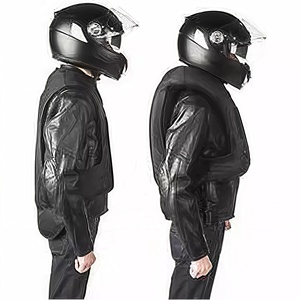 Rompi kantung udara sepeda motor uniseks, perlengkapan pelindung Motocross sistem balap reflektif hitam untuk bersepeda tim OEM