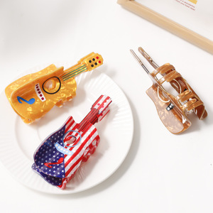 Pinzas <span class=keywords><strong>de</strong></span> pelo <span class=keywords><strong>de</strong></span> tiburón <span class=keywords><strong>de</strong></span> <span class=keywords><strong>guitarra</strong></span> coloridas personalizadas, accesorios para el cabello <span class=keywords><strong>de</strong></span> Color <span class=keywords><strong>de</strong></span> empalme <span class=keywords><strong>de</strong></span> PVC <span class=keywords><strong>de</strong></span> gran tamaño para mujeres - Product Image 3