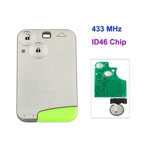 Clé de voiture intelligente de remplacement Renault <span class=keywords><strong>Laguna</strong></span>, puce ID46, nouvelle clé télécommande intelligente, 2 boutons, 433 MHz - Product Image 1