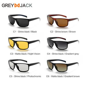 Lunettes de soleil polarisées Greyjack, monture noire en PC, verres TAC photochromiques UV400, lunettes de sport d'extérieur - Product Image 4