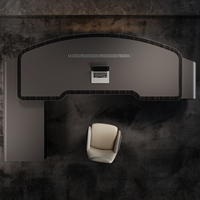 Meubles de bureau modulaires modernes, bureau de direction en forme de L de luxe, table de bureau de PDG et ensemble de chaises, bureau de direction italien