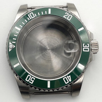 Boîtier de montre en acier inoxydable 40 mm, ensemble de bague de plongée 300 m, accessoires pour mouvements NH35 NH36
