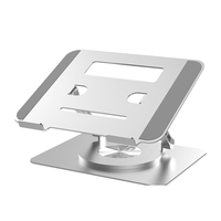 Support d'ordinateur portable pliable en alliage d'aluminium au design moderne avec rotation réglable à 360° pour bureau