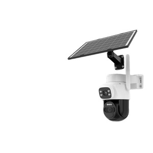 กล้องไร้สายกลางแจ้งพลังงานแสงอาทิตย์ 2MP IP66 กันน้ำ รูปทรงกระบอกครึ่งวงกลม พร้อมที่เก็บข้อมูลบนคลาวด์ สำหรับการเฝ้าระวังสวนผลไม้ - Product Image 1